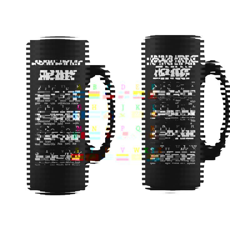 Hispanic Flag Alphabet For Teachers Educational Latin Flags Coffee Mug