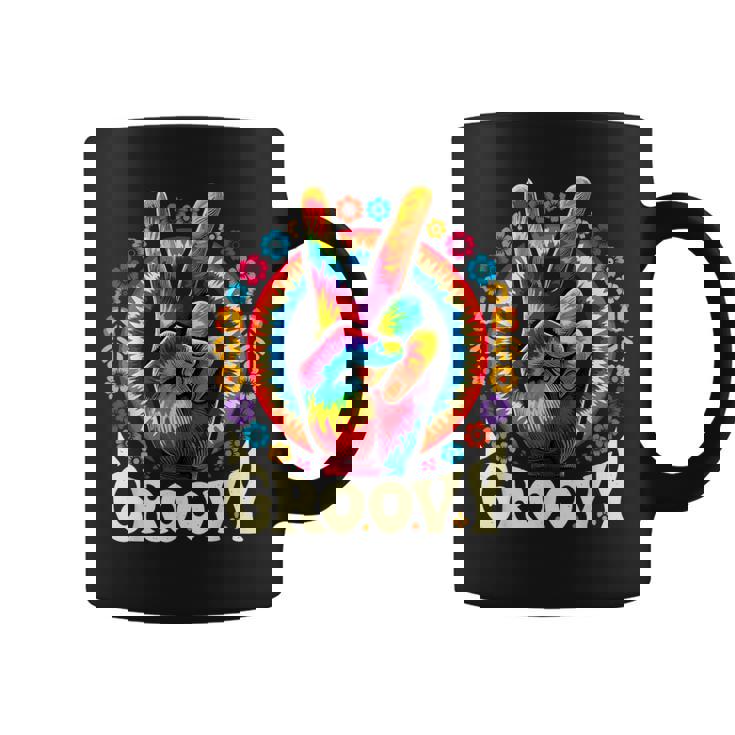 Peace Sign Love Groovy Hippie Party Coffee Mug