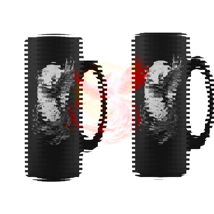 Phoenix Rising Fire Phoenix Bird Mythical Bird Rajeunissement Des Oiseaux Tasse