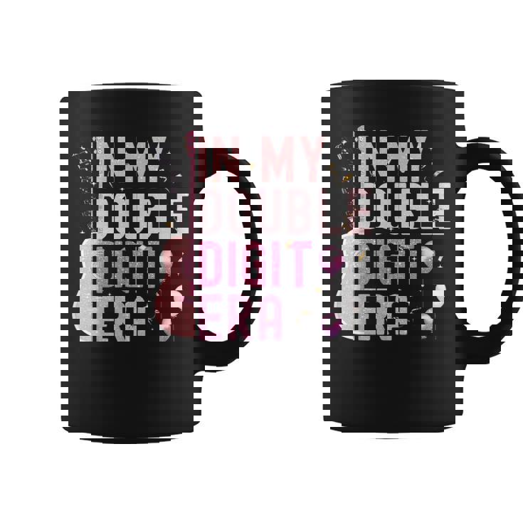 Pink In My Double Digits Era 10 Year Old 10Th Birthday Girl Coffee Mug