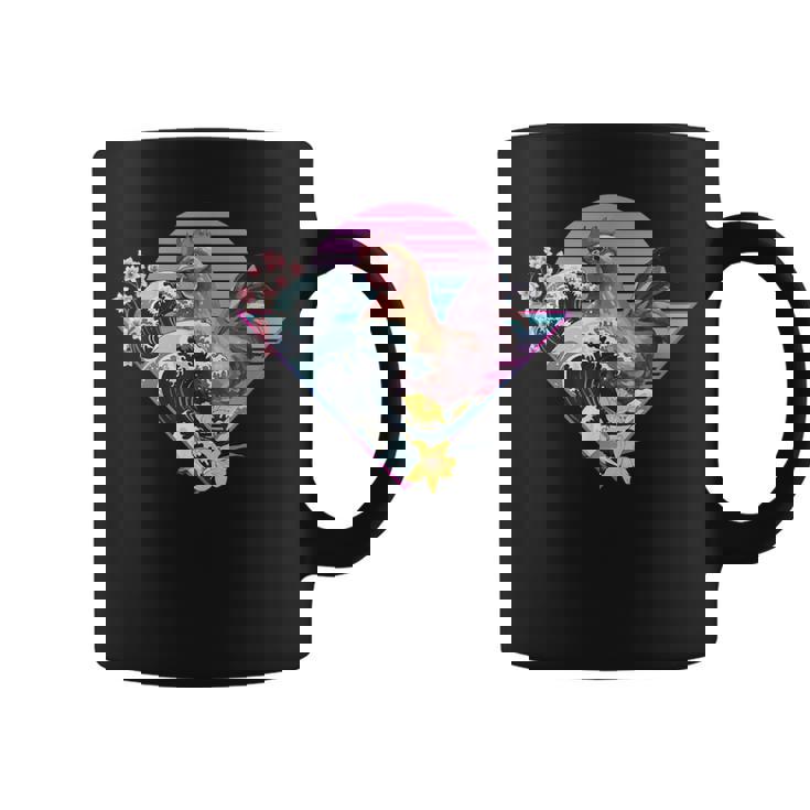 Pollo Japonés Gran Ola Kanagawa Japón Arteintage Taza de café