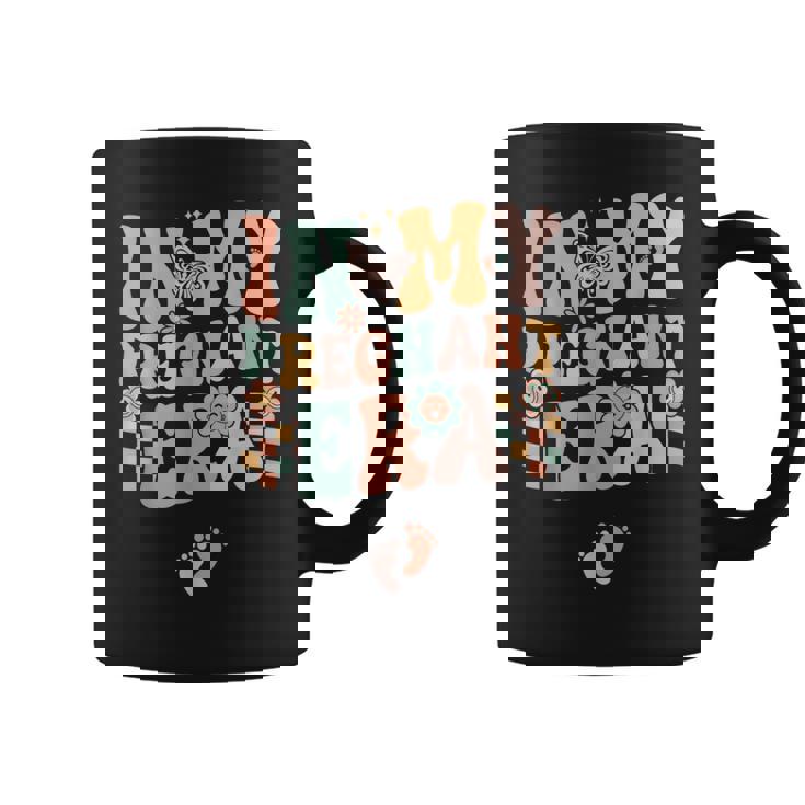 In My Pregnant Era Groovy Pregnancy Reveal Coffee Mug