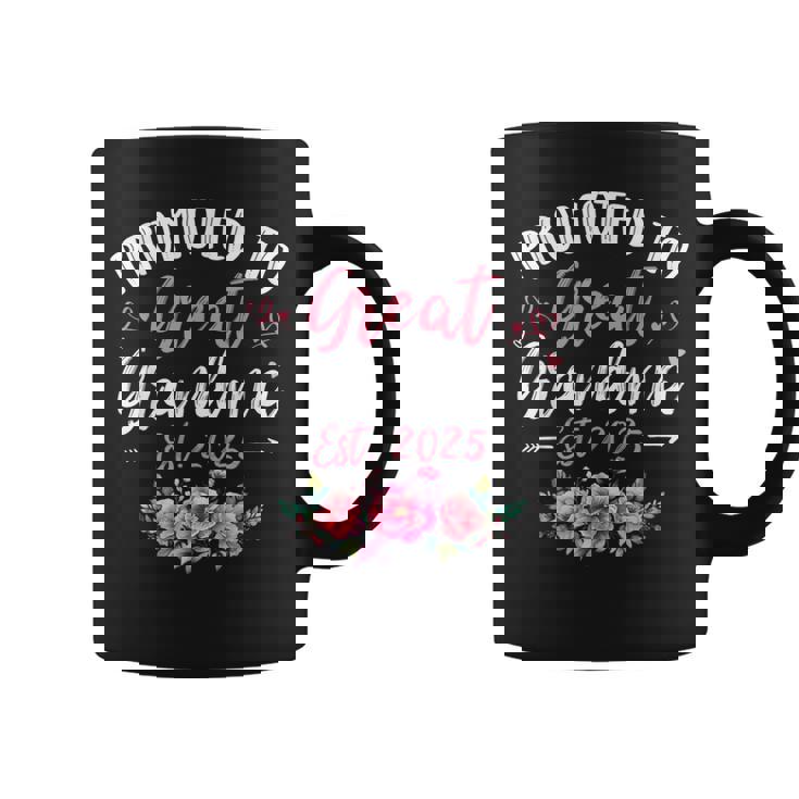 Promoted To Great Grandma Est 2025 First Time Grandma Coffee Mug
