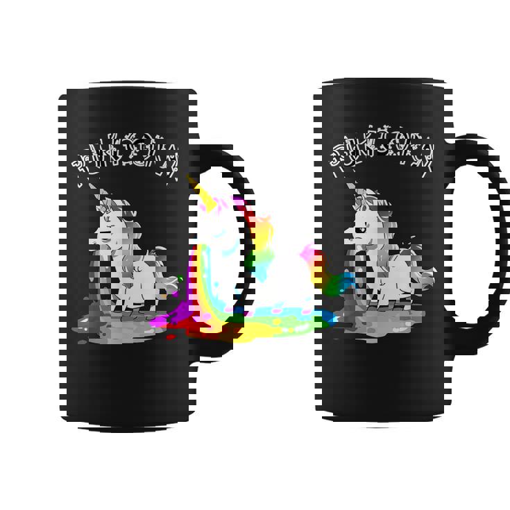 Pukicornómito De Unicorniosómito De Arco Iris Taza de café