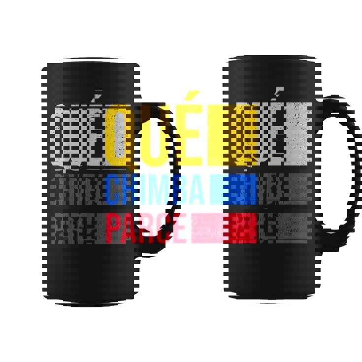 Qué Chimba Parce Colombia Flag Retro Vintage Colombian Slang Coffee Mug