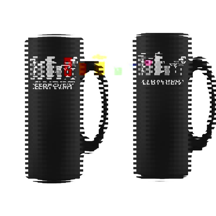 Rainbow Lgbt Drinking Celebrate Diversity Beer Coffee Mug
