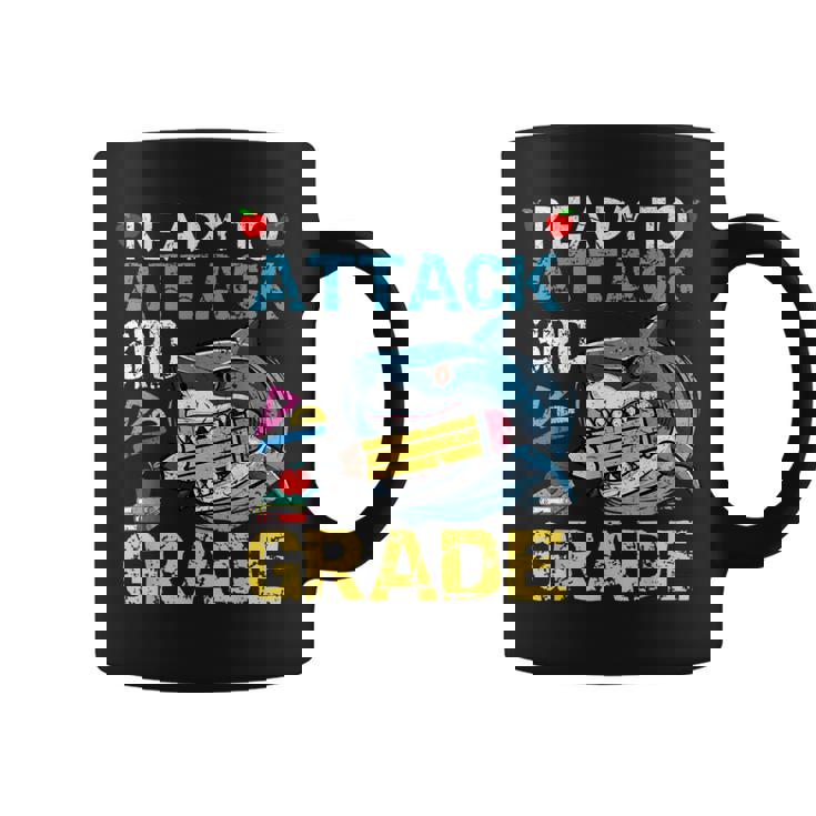 Ready To Attack 3Rd Grade Shark 3Rd First Day School Coffee Mug