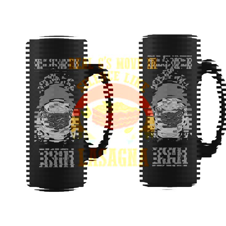Real Gs Move In Silence Like Lasagna Retro Vintage Sunset Coffee Mug