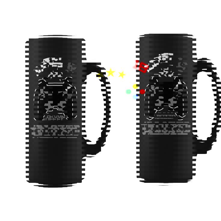 Regalo De Cumpleaños 18 Nivel 18 Logros Desbloqueados Taza de café