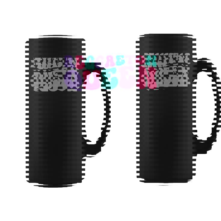 Reggaeton Queen Para Retrointage Ondulado Groovy Taza de café