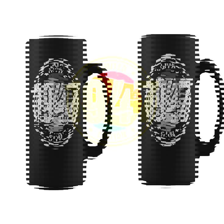 Retro 77 Años Nacido En 1947 Edición Limitada 77 Cumpleaños Taza de café