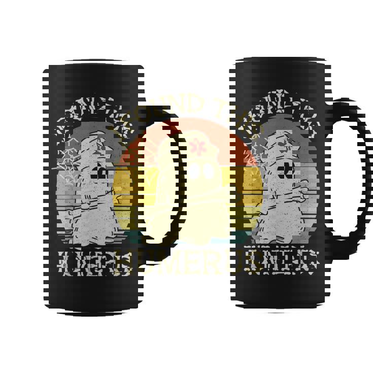 Retro I Found This Humerus Halloween Ghost Nurse Humorous Graphic Print Coffee Mug