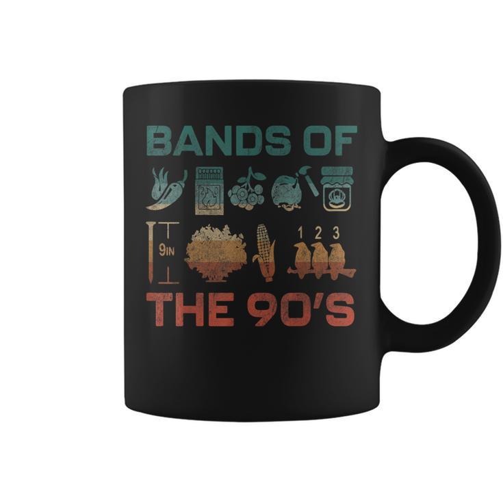 Retro Popular Music Bands Of The 90S Vintage Rock Coffee Mug - Seseable