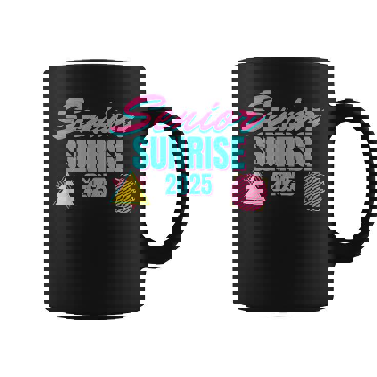 Retro Senior Sunrise 2025 High School 12Th Twelfth Grade Coffee Mug