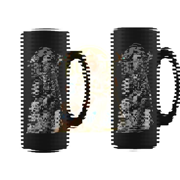 Retro Trump Hunting Deer Beer Drinking Hunting On Back Coffee Mug