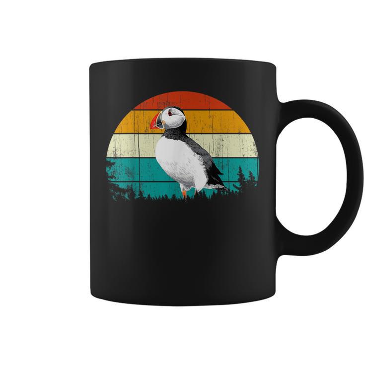 Retrointage Sunset Muffin Seabird Cute Atlantic Puffin Tassen