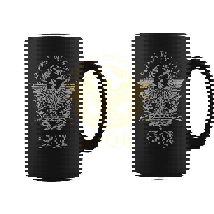 Roma Invicta Spqr Águila Romana Envejecida Taza de café