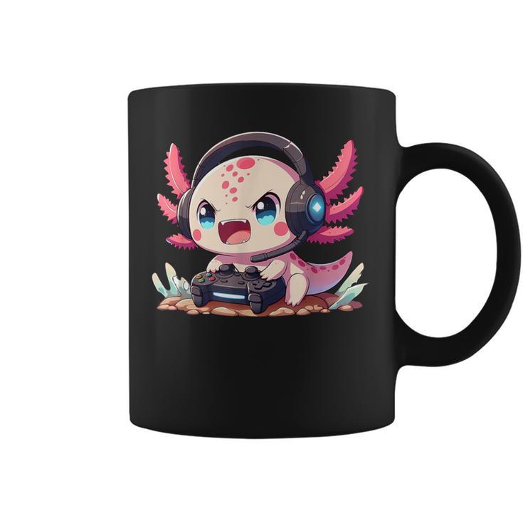 Rosa Axolotl Anime Gamesolotl Axolotl Gamer Tassen