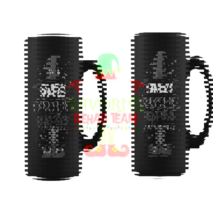 Santa's Favorite Rehab Team Elf Physical Therapy Christmas Coffee Mug