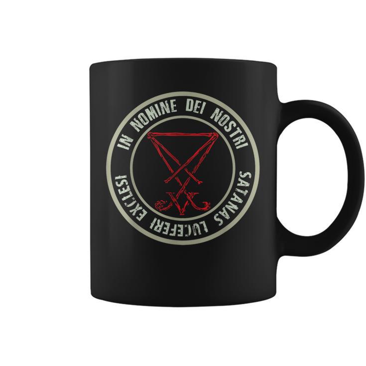 Satanic Lucifer Sigil Devil Nomine Dei Nostri Satanas Tassen