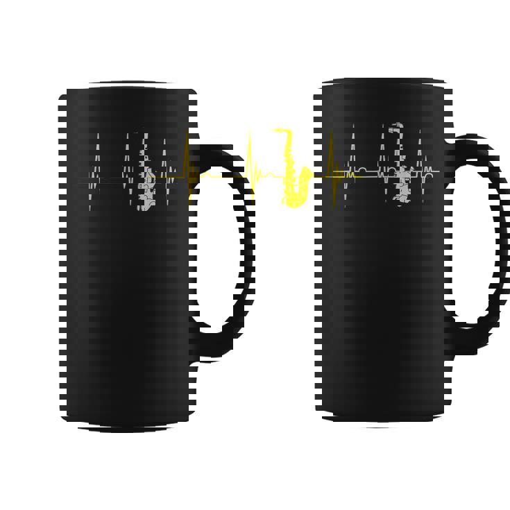 Saxophone De Fréquence Cardiaque Jazz Instrument De Musique Tasse