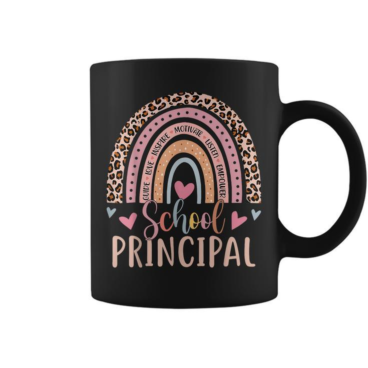 School Principal Rainbow Leopard School Principal Coffee Mug