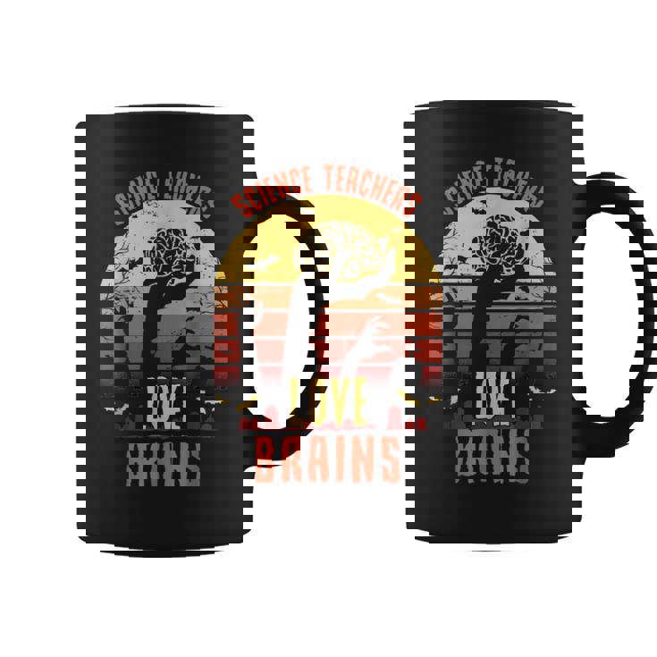 Science Teachers Love Brains Teachers Halloween Coffee Mug
