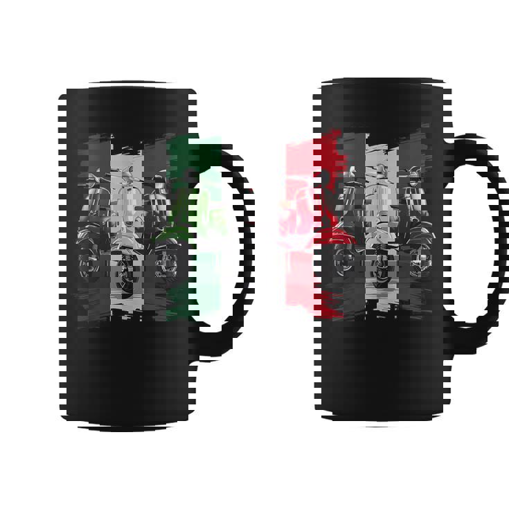 Scooter Bicicleta Motocicleta Scooter Bandera De Italia Ciclomotor Sin Mangas Taza de café