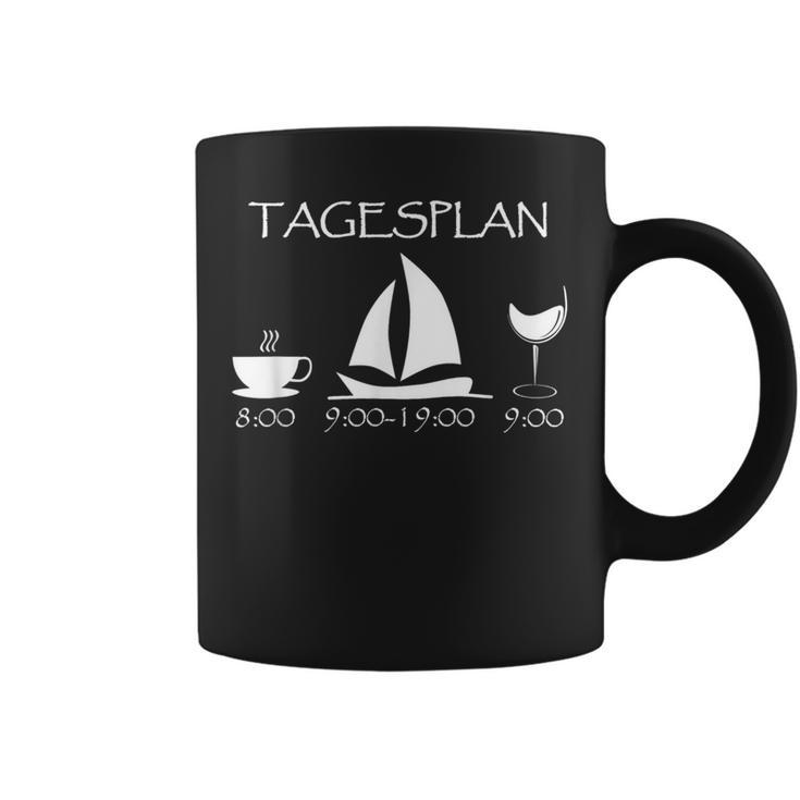 Segeln Tagesplan Segelschiff Geschenk Kaffee Wein Segler Tassen