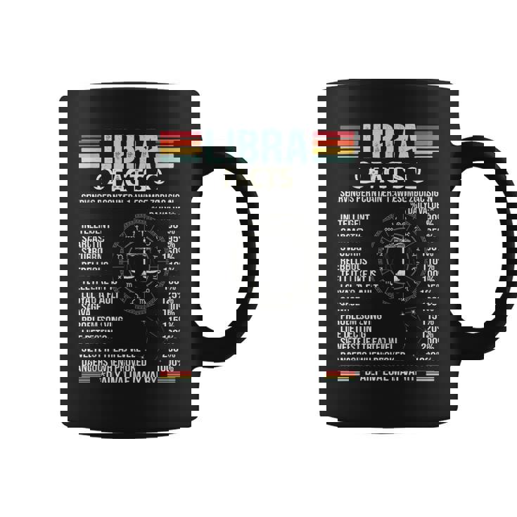 September October Birthday Rainbow Retro Libra Zodiac Sign Coffee Mug
