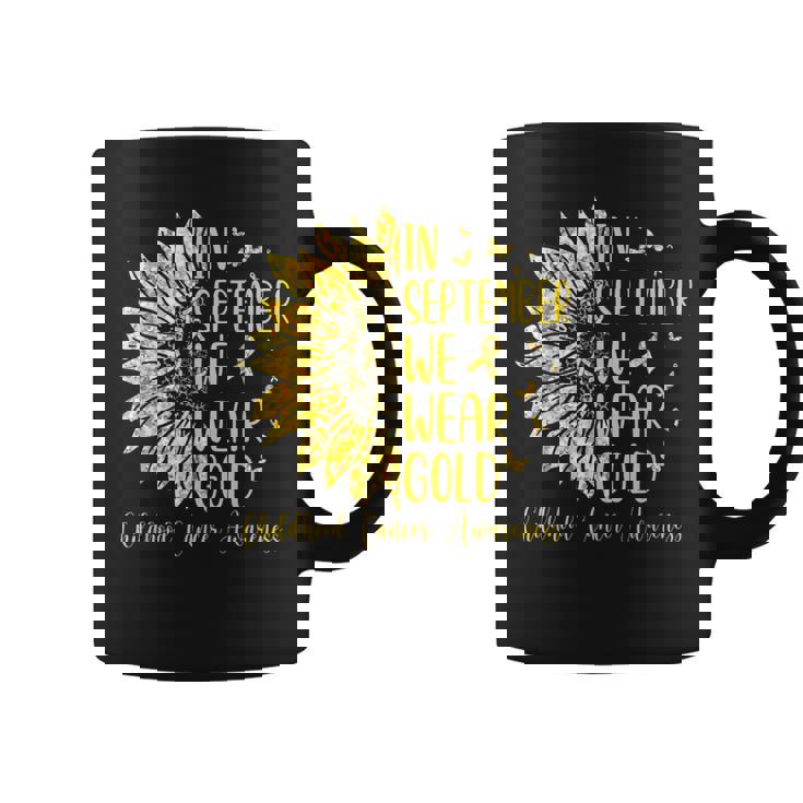 In September We Wear Gold Childhood Cancer Awareness Coffee Mug