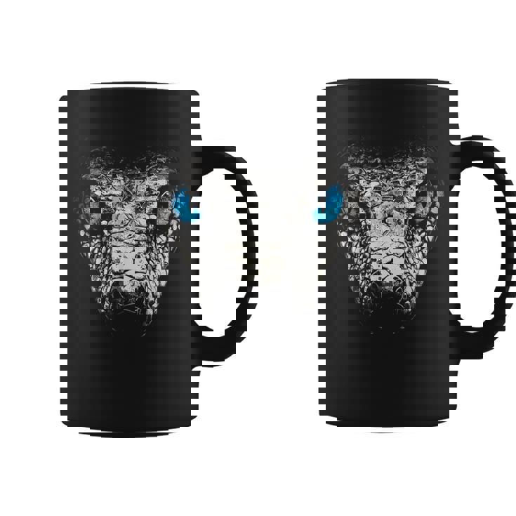 Serpiente Animal Motivo Ojos Azules Arte Serpiente Taza de café