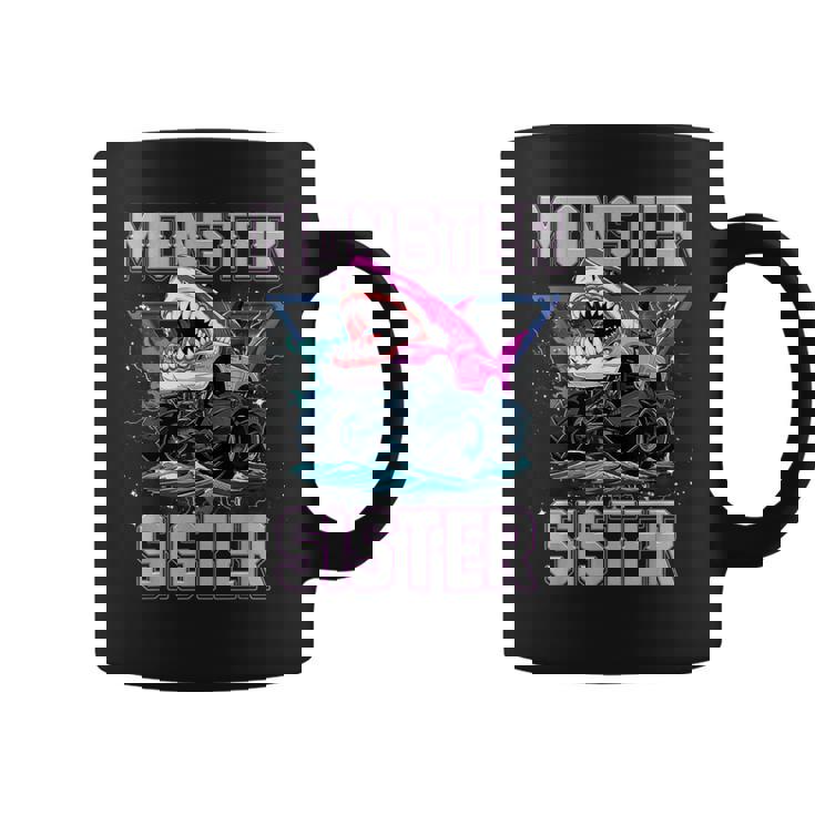 Shark Monster Truck Sister Monster Truck Are My Jam Truck Coffee Mug