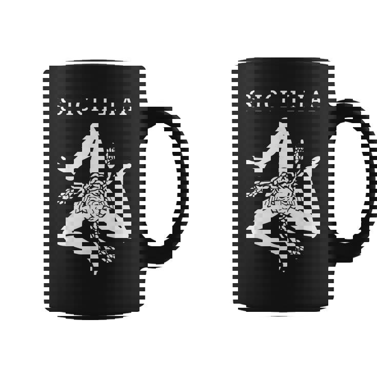 Sicilia Bandera Sicilia Palermo Italia Taza de café