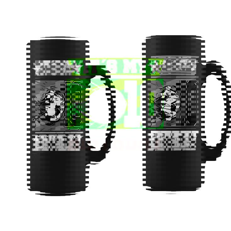 Soccer Birthday Party 10Th Birthday Boy 10 Years Old Coffee Mug