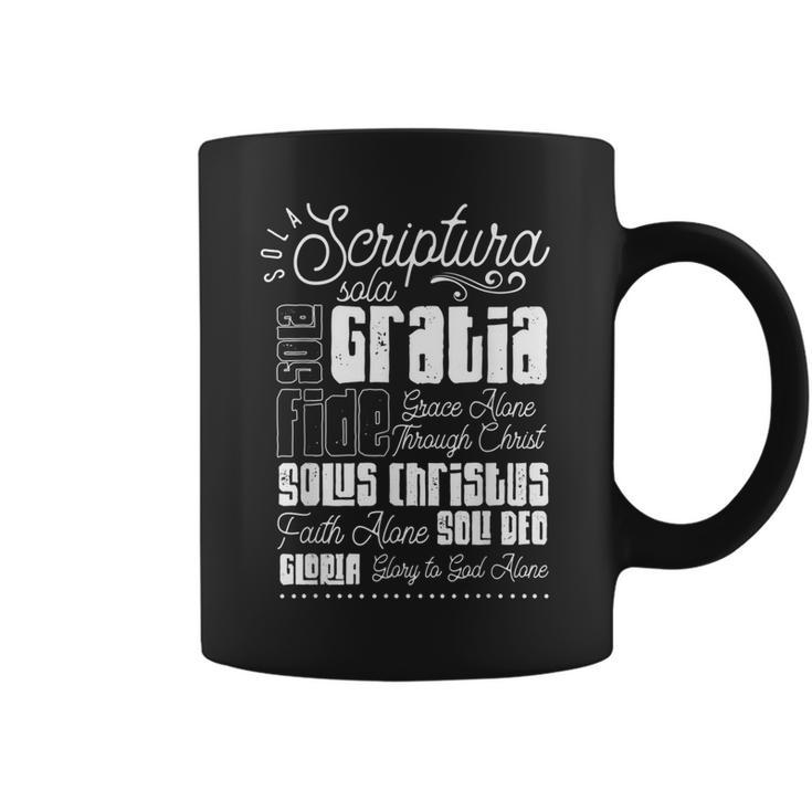 Five Solas Of The Reformation Protestant Luther Christian Coffee Mug -  Monsterry