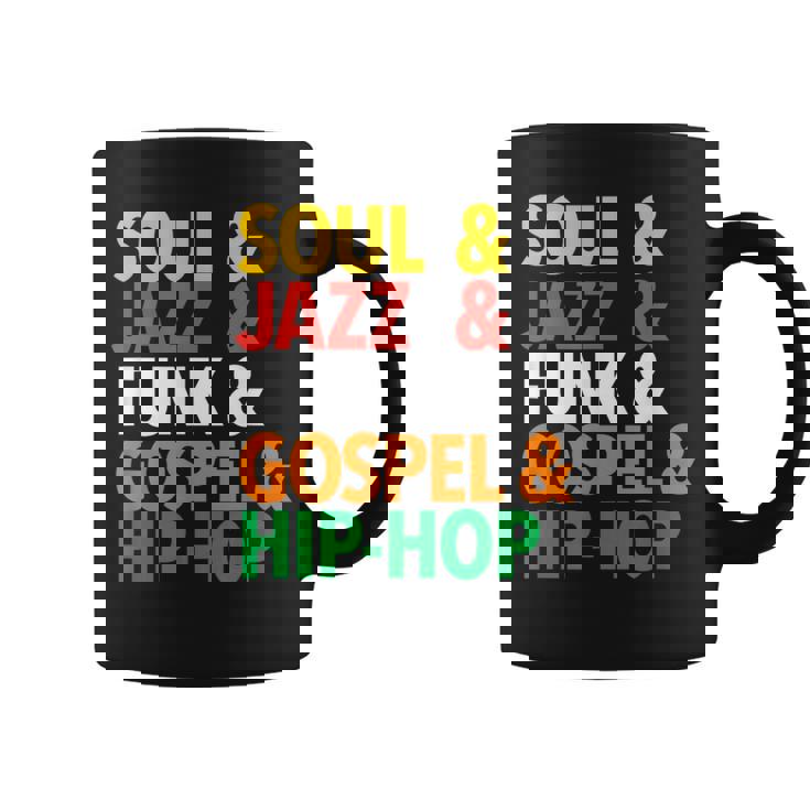 Soul Jazz Funk Gospel & Hip Hop Palabras De Estilos Musicales Taza de café