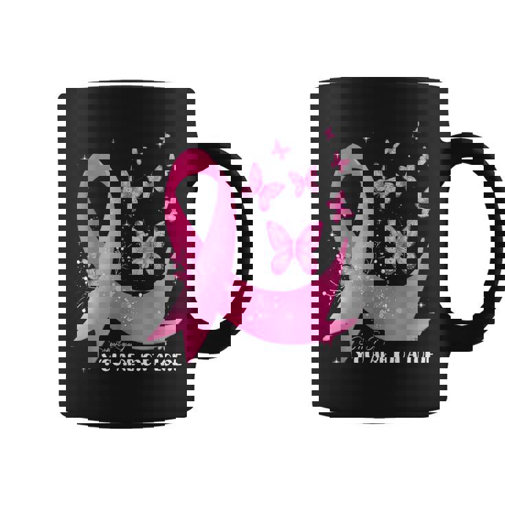 Support Squad Butterfly Pink Ribbon Breast Cancer Awareness Coffee Mug