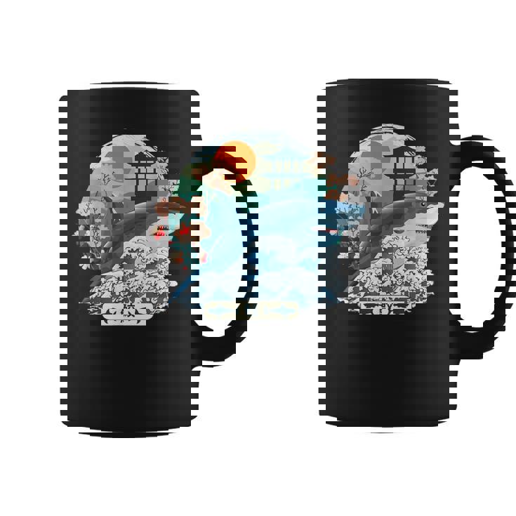 Tiburón Japonés Gran Ola Kanagawa Japón Arteintage Taza de café