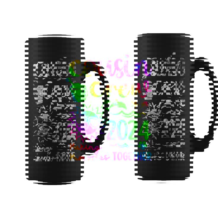 Tie Dye Cousin Crew 2024 Summer Vacation Beach Family Match Coffee Mug