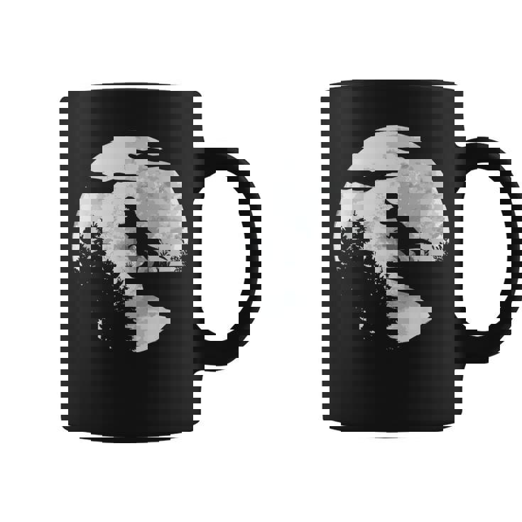 Tiranosaurio Rex Prehistoria Luna Llena Dinosaurio T-Rex Taza de café