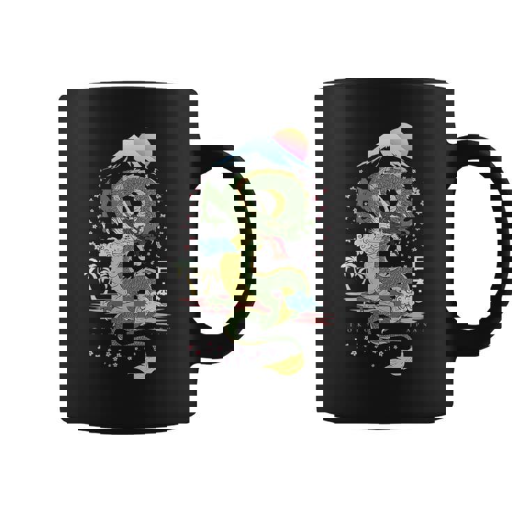 Tokyo Japon Dragon & Mt Fuji Avec Kanji Japonais Calligraphi Tasse