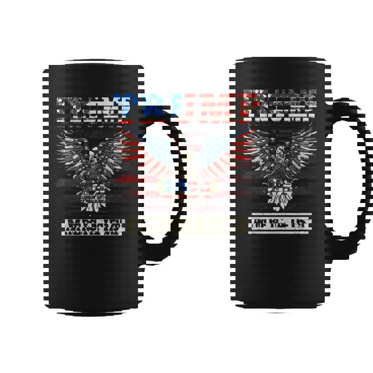 Trump 2024 America First Bald Eagle Pro Trump Bandera De Estados Unidos Taza de café