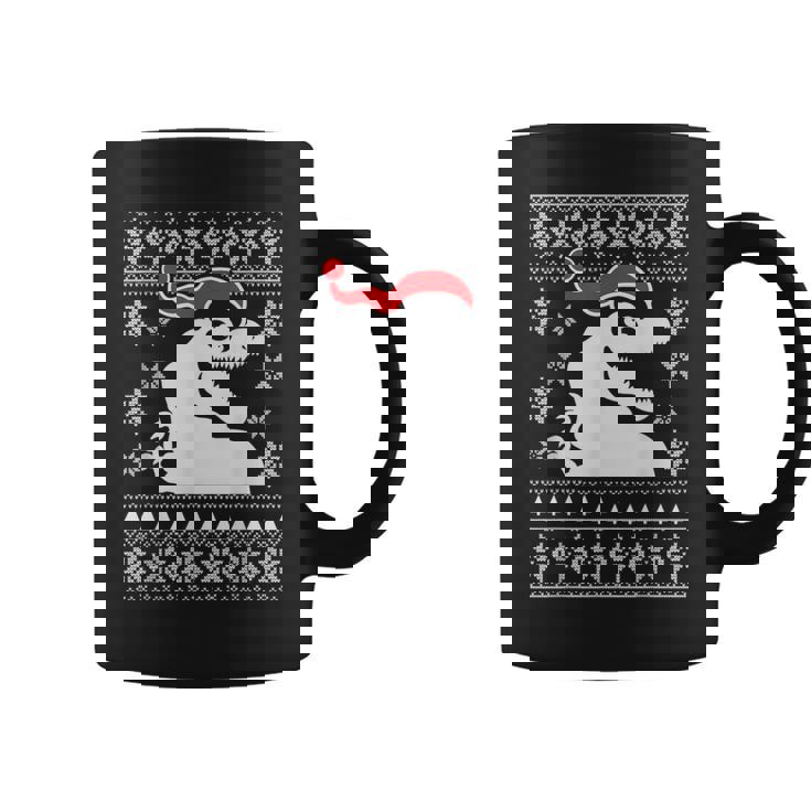Ugly Christmas Sweater Trex For Dinosaur Fan Coffee Mug