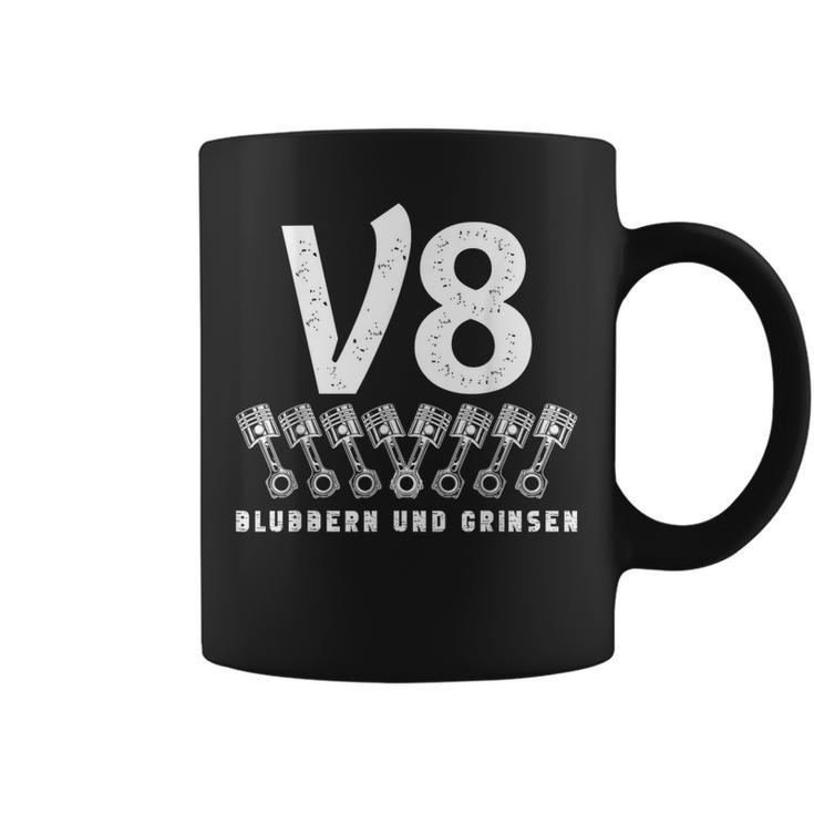 V8 Blubbern Und Grinsen Hubraum 8 Zylinder Car Lovers8 S Tassen