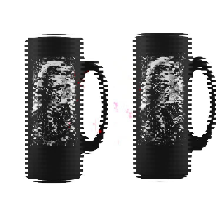 Vampire Beer Drinking Creepy Dracula Beer Halloween Lover Coffee Mug