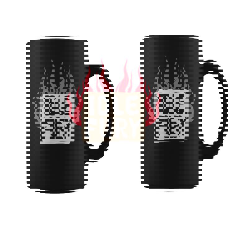 Ver Impresión Trasera Idle Fury Fuego Tatuaje Japonés Tigre Taza de café