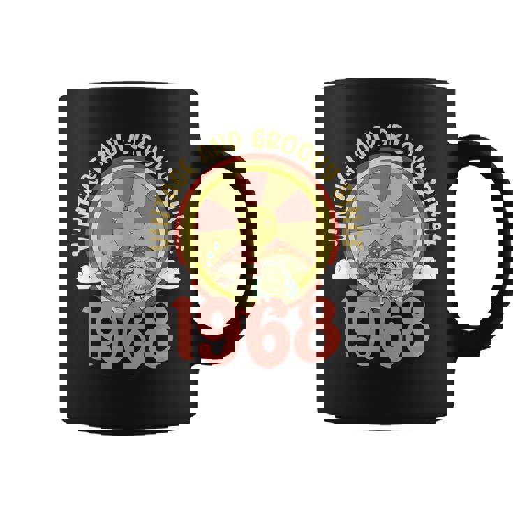 Vintage 1968 Retro Hippie Groovy 55Th Birthday Taza de café