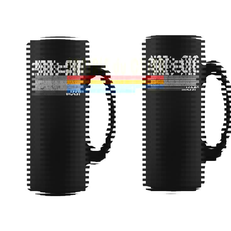 Vintage Estilo Prairie Du Chien Wi De Los Años 80 Taza de café