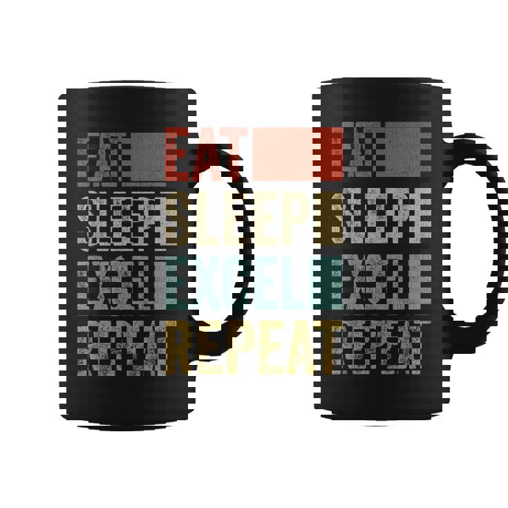 Vintage Retro Mangiare Sonno Excel Ripetere Regalo Divertente Excel Tazze